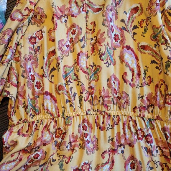 Cato 1946 Boho Maxi Dress XL Multicolor Paisley Yellow Red - Picture 9 of 15